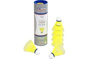 Victor - Shuttle 1000, Volani di Nylon, Set da 6, Colore: Giallo