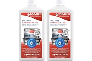 MAXXI CLEAN | Pulitore per forno, grill e BBQ extra forte (2x 750 ml)| Pulitore e sgrassatore automatico | Per forno, piano cottura e grill | Scioglie incrostazioni