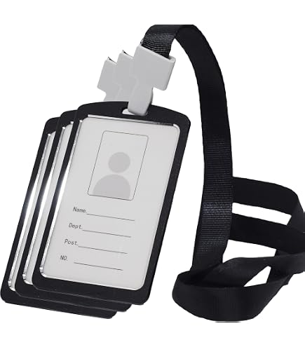 LanyardsTomorrow Ausweishalter Aus Aluminium – Vertikal, Offene Vorderseite, Für 2 Karten 7x10 Cm, Silber