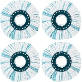 4 Pieces Replacement Mop Heads for Leifheit Clean Twist Disc Mop, Fibre System for Leifheit Mop, for All Types of Floors, Str