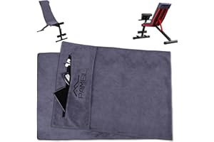 Pameil Serviette de Sport | 120x50cm Serviette de Fitness Microfibre| Absorbante et Douce Serviette de Gym avec Poche Zippée pour l'entraînement (Gris Foncé)