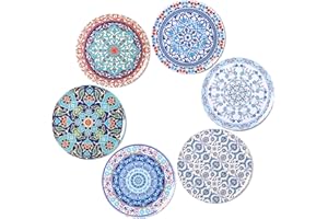 ‎BOHORIA BOHORIA Premium Design Untersetzer 6er Set Dekorative Untersetzer fur Glas, Tassen, Vasen, Kerzen auf ihrem Holz-, Glas- oder Stein- Esstisch Boho Edition,Orient