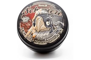 SCHMIERE FEINSTE HAAR-POMADE Rumble59 - Schmiere Pomade für Männer - Klassiker mit Orangenduft - 250 ml, extra starker Halt - wasserbasierte Haar Pomade, auswaschbar - Hairstyling Made in Germany