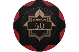 SLOWPLAY Nash Pokerchips aus Ton, 50 Clay Poker Chips Metallkern 14g| für Poker Texas Hold`em | Jetons Casino mit Erstklassiger Verarbeitung und elegantem Design (Wert 50)