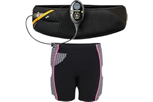 Slendertone Pack Short tonifiant et Ceinture Abdominale Abs7 Adulte Unisexe, Noir, 69-119cm, 34-40