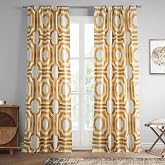HPD Half Price Drapes PRTW-D23C-120 Baskılı Pamuklu Perde (1 Panel), 50 X 120, Mekke Altın