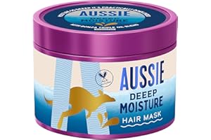 Aussie Deeep Moisture Hair Mask 500ml, Rehydrates, Nourishes and Deeply Conditions Dry, Thirsty, Brittle Hair, Infused with Jojoba, Avocado and Australian Macadamia Nut Oils, Vegan and Cruelty-Free