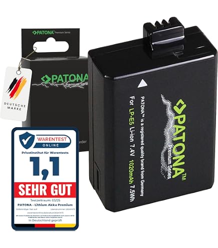 2x Batteria sostituisce Canon LP-E8 1100mAh 7,4V 4059827551550