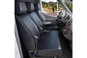 Walser 11497 Housse de Voiture Transporter sur Mesure, Housse de siège en Similicuir Anthracite Compatible avec Renault Trafic II, Opel Vivaro, Nissan Primastar, Banc Simple et Double
