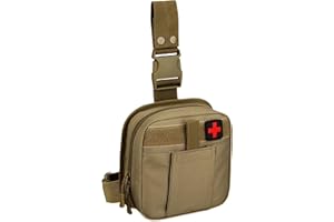 Yakmoo Bolsa de Primeros Auxilios Impermeable Molle Sistema Nylon Bolsa de Pierna Estilo Militar Táctico Bolsillo portátil de Emergencia Médica Botiquín al Aire Libre