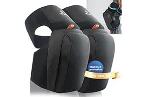 HELI MIAO Professionelle Knieschoner Garten, Kniepolster arbeit auf Knien,knieschutz gartenarbeit für Haushalt baustelle,bodenleger,Renovieren, Garten, Fliesenleger, Laminat, strapazierfähigen Doppelriemen