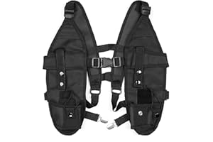 Fumei Double Radio Shoulder Harness Holster Chest Holder Two Pocket Pack for Walkie Talkie Rescue Essentials