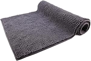 WohnDirect Premium Tappetino da Bagno Grigio - Tappetino da Bagno Morbido e Antiscivolo - Microfibra Durevole e Assorbente, Lavabile in Lavatrice - 70 x 120 cm