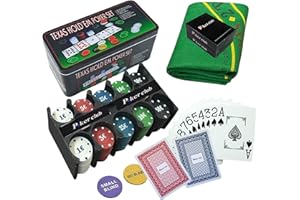 TOMATOYS Poker Set para Juego De Poker + X2 Barajas Cartas Poker Plastico. Maletin o Kit de Poker. Conviértete En El Maestro del Azar: Set De Poker De Lujo, Elegancia En Cada Carta, Dominio En Cada Apuesta.