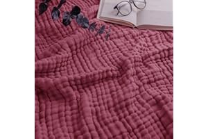 DILAMINAQI Montivo Musselin Decke, 100% Natürliche Musselin-Baumwolle, Sommer Musselins Decke 150 x 200, Die Musselindecke, Kühle, Weich und Atmungsaktiv, für Schlafzimmer Sofa (Weiß, Normal(130x150))