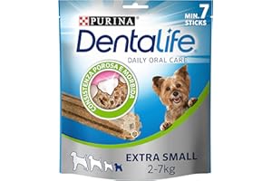 PURINA DENTALIFE Daily Oral Care Snack per l'Igiene Orale per Cani Adulti Extra Small 6 Confezioni da 7 Stick