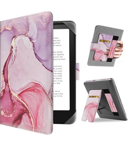 kwmobile e-reader hoesje geschikt voor Amazon Kindle Paperwhite hoes - E reader flip case met magnetische sluiting - Ereader cover - Pinguïn Ontwerp