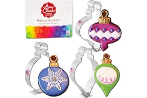ANN CLARK COOKIE CUTTERS Formine per Biscotti Stampi a forma di ornamento natale 3 pezzi, Prodotto negli Stati Uniti by Ann Clark