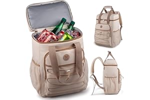 BUNNYCHIC Cooler Backpack with Padded Top Handle, Lightweight Back Pack Coolers Insulated Leak Proof, Large Capacity Ice Chest for Women Men Beach Camping Picnic Fishing Hiking