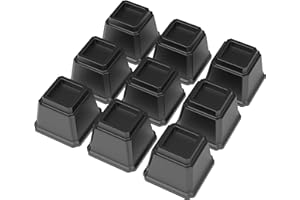 Lutown-Teen Bed Risers 4 inch Heavy Duty Furniture Risers for Sofas, Chair Risers Sofa Risers Table Risers Set of 9 Pack, Black