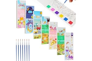 OSDUE Confezione Libri da Colorare ad Acquerello, Libro di Pittura ad Acquerello per Bambini, Carta per Pittura ad Acquerello per Bambini da 1 a 4 anni, Libro Magico, Regalo Artigianale Pittura