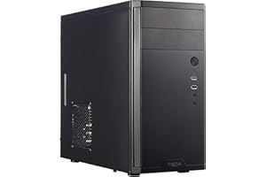 Fractal Design Core 1100 - Mini Tower Computer Case - mATX - High Airflow And Cooling - 1x 120mm Silent Fan Included - Brushed Aluminium - Black