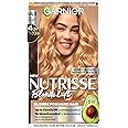 Garnier Permanent Hair Colour, Nutrisse Blonde Lift, Blonde For Dark Hair, With Anti-Brass Conditioner, For Non-Coloured Hair, Cruelty Free, Vegan Formula, Shade UL3 Honey Blonde
