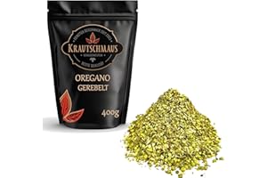 ‎KRAUTSCHMAUS JSD 400g Oregano gerebelt von Krautschmaus, zum Würzen und Kochen für die mediterrane Küche, schonend getrocknet, ohne Zusatzstoffe