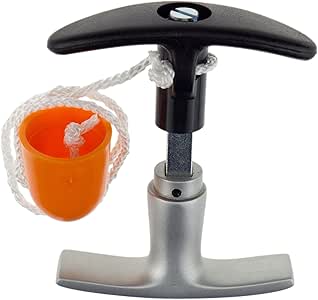 Garagentorgriff 9x60 mm Alu F1 + Innengriff Garagentor Kunststoff, 50cm