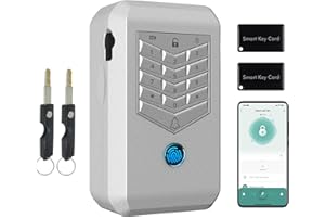 TenixLox Smart Key Lock Box, Fingerprint Key Case with Password,Tuya APP, Cards and Keys, Wall Mounted Safe Boxs for Outdoor House Keys