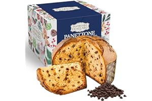 ‎PASTICCERIA FRACCARO 1932 Handwerklicher Schokoladen-Panettone (750 g) Pasticceria Fraccaro 1932 – Panettone mit Schokoladenpralinen, ohne kandierte Früchte und Rosinen, Teig mit Mutterhefe, hergestellt in Italien – Case Line