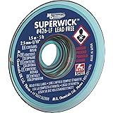 MG Chemicals Desoldering Braid #4 Fine Braid Super Wick for Lead Free Solder, 0.10" Width x 5' Length