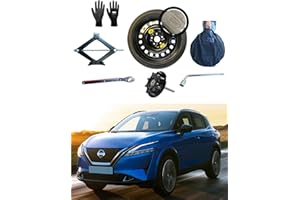 D'ANGELO 1988 Kit rueda de repuesto 17" compatible con Nissan Qashqai (2014>) con gata, llave, tornillo, guantes y funda 135/90R17