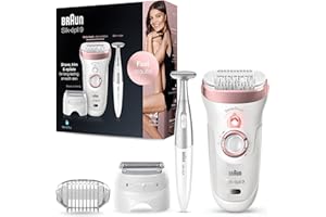 Braun Silk-épil 9 Beauty Kit Épilateur Femme Rasoir d'épilation, Avec Sac de Coupe de Bikini, Cadeau pour Femme, 9-890, Rose/Gold