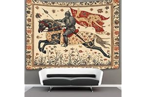 kaiyun Cavaliere Medievale on Horse Tappeto,arazzo Da Parete,Decorazione Parete Per La Casa Tappezzeria Con Stampa in Alta Definizione (Arte medievale Style) 100cmx150cm