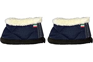 LOVEHORSES Copricorona Equino BIO-FOOTLIFE Bio-Ceramica - Stimola Crescita Zoccolo - Certificato Oeko-Tex - Blu Scuro - Large