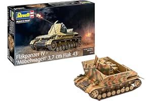 Revell Flakpanzer IV Möbelwagen 03363 - Kit modellino in plastica non costruita/non verniciata, 3,7 cm, in scala 1:72