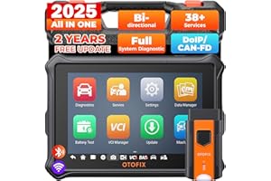 OTOFIX Valise Diagnostic Auto D1 Lite, 2025 Tous Les Diagnostic Voiture du système avec Test Actif, 38+ Fonctions de Service, réinitialisation de l'huile, EPB, SAS, BMS, 2 Ans de Mise à Jour Gratuite