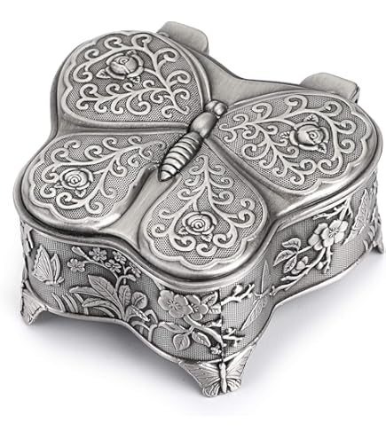 JZK 2 Portagioie In Velluto A Forma Di Cuore, Stile Vittoriano Vintage Con Intagli, Piccole Scatole Regalo Per Orecchini E Anelli