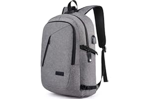 Mochila Portátil Hombre 17.3 Pulgadas Antirrobo Impermeable Mochila Trabajo Gran Capacidad con Puerto de Carga USB Mochila Or