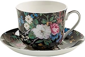 Maxwell & Williams WK01300 Kilburn filiżanka śniadaniowa ze spodkiem z porcelany Bone China, wielokolorowa, 480 ml, w pudełku prezentowym