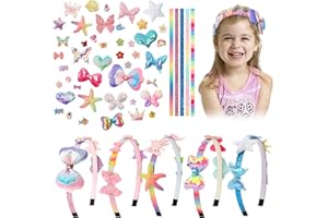 Zestaw do włosów "zrób to sam", wieniec z kwiatów, włosy dla dziewcząt, Elekin zestaw do robienia włosów, zestaw na rozpoczęcie szkoły dla dziewcząt, kreatywny zestaw i prezent urodzinowy dla