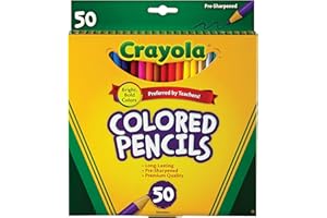 CRAYOLA Kolorowe ołówki narzędzia artystyczne 50 sztuk idealne do projektów artystycznych i kolorowania dla dorosłych