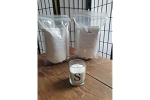 GENERIC Ice Sand Candle Wax, Palm Oil, 1Kg White. Wax Granules for Candle Making Without The Need for Melting, Pour, Add Wick and Light. (Wicks Not Included)