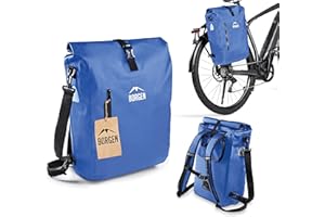 Borgen 3in1 Bike Bag - Additional Shoulder Strap and Laptop Bag - Can be Used as a Pannier Bag, Roll Top Backpack and Bike Backpack
