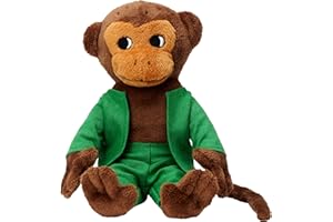 PIPPI LANGSTRUMPF PIPPI LONGSTOCKING Mr Nilsson Małpa pluszowy, pluszowy, pluszowy, pluszowy, pluszowy, pluszak, pluszak, zdejmowane ubrania, zabawki dla noworodków, wiek od 0 miesięcy, 16 cm