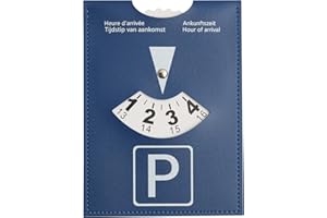 eModwey Luxus Parkscheibe Maxi aus weichem Kunstleder, Soft-Touch, für Auto, Motorrad, Wohnmobil, 10 x 13cm, Blau