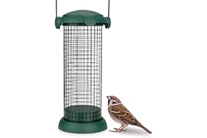 WILDLIFE FRIEND I Dispensador de alimento para pájaros WILDLIFE FRIEND I - Easy Click & Fill - dispensador de alimento para Cacahuetes sin óxido