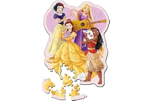 Trefl - Puzzle in Legno: Disney Princess, Affascinanti Principesse - 50 Pezzi, Puzzle ad Incastro Wooden Puzzle, Forme Irregolari, 10 Personaggi, Puzzle Moderno per Bambini dai 5 Anni