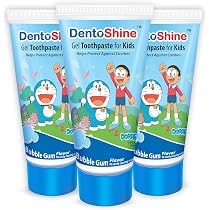 Buy DentoShine Gel Toothpaste for Kids | Pack of 3 (3, Bubblegum ...